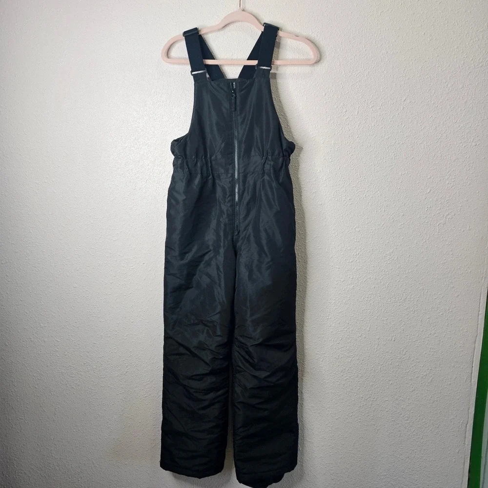 The Childrens Place Kids Black Insulated Snow Bib Overalls Size 14 XL Winter Ski